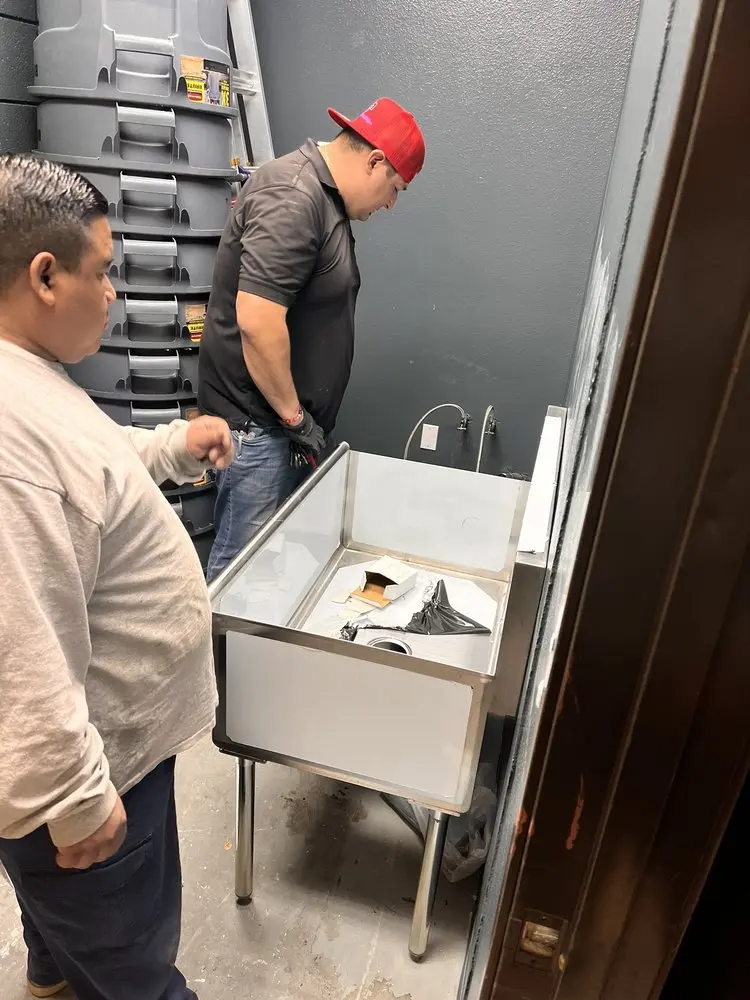 Commercial plumbing and sink installation in Ardmore
